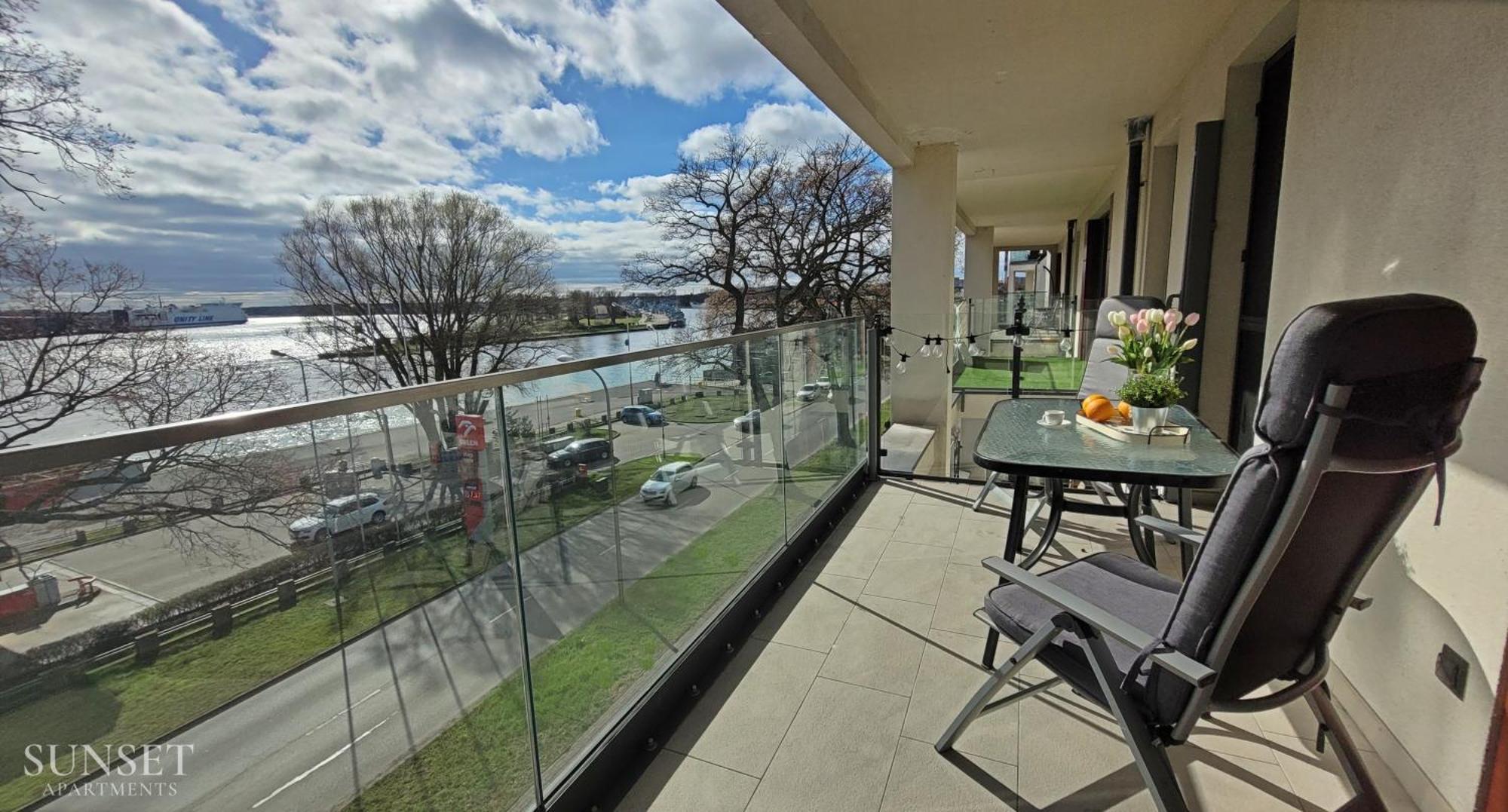 Sunset Apartments - Flotylla. Widok Na Port + Parking. シフィノウイシチェ エクステリア 写真